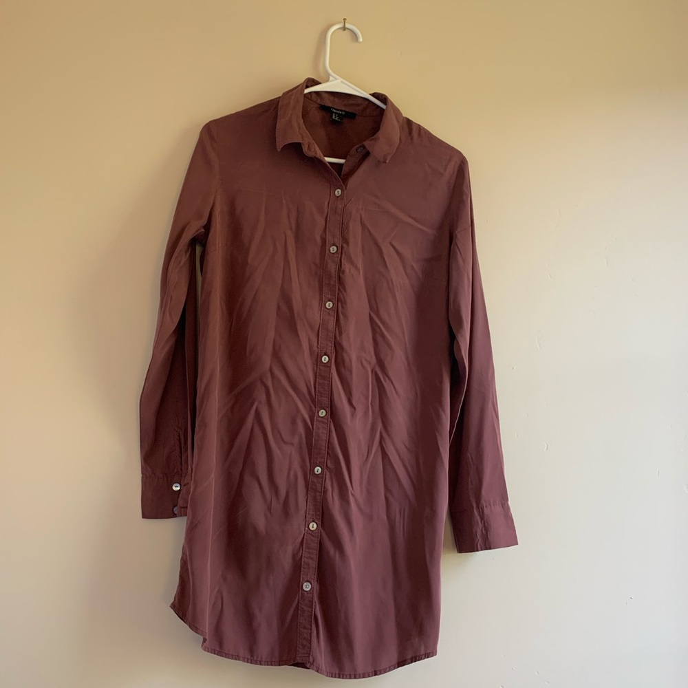 F21 Rust Shirtdress